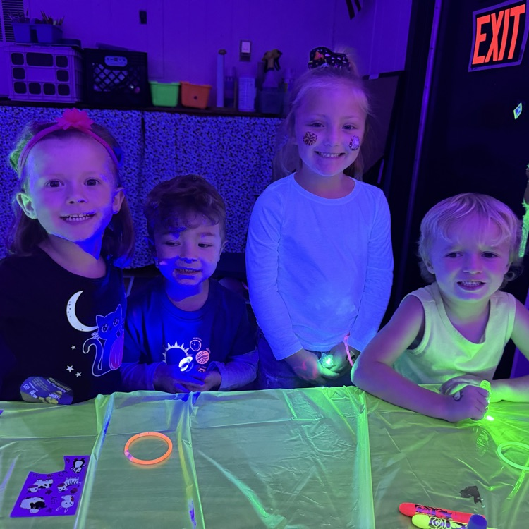 Could you post these for me? Neon Day was a blast! From tic-tac-toe to dancing and shape-number games, our preschoolers had the best time glowing and growing