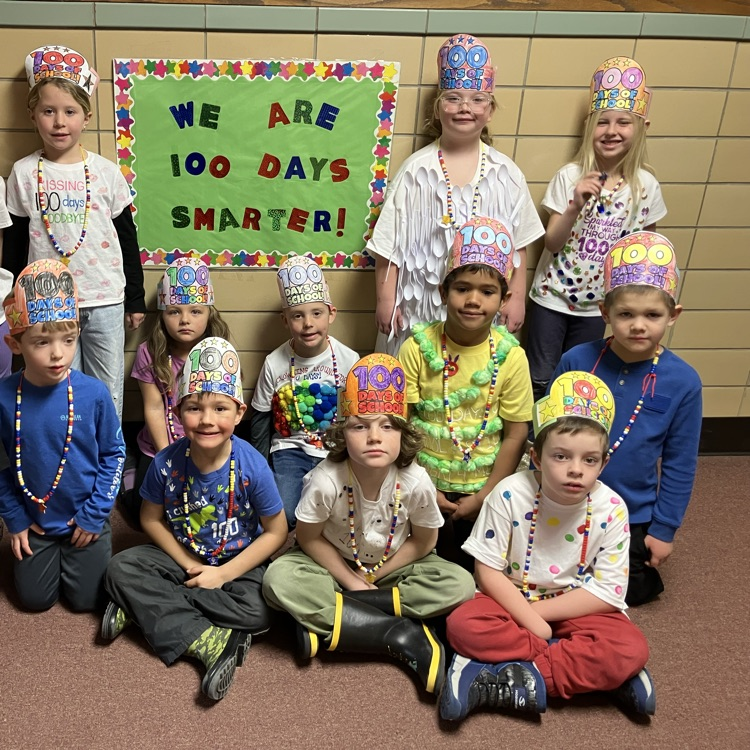 Fun times in Mrs. Carlin’s kindergarten on the 100th day of school!!