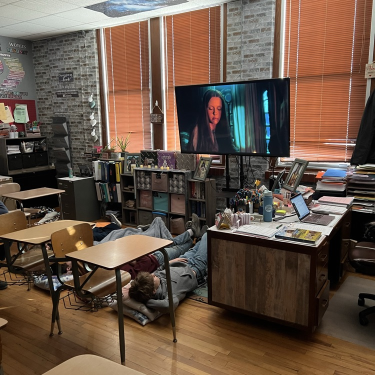 Can you put up a post on the school website about our Sophomore English class? After reading and studying “Frankenstein,” the Sophomore English class is enjoying the movie rendition.