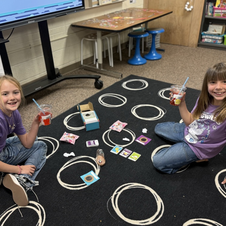 Board games and a flavored water bar for the 3rd grade AR party! 🎉🥳