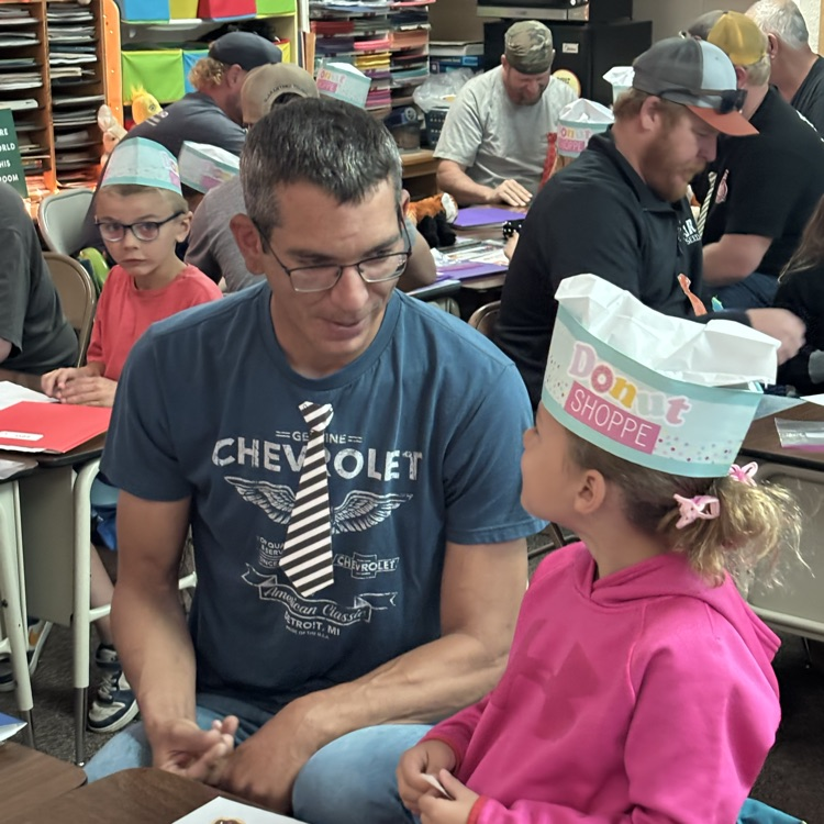 D is for donuts!!! First Grade enjoyed Donuts with Dad today! Special thanks to Girard’s for donating the donuts!!