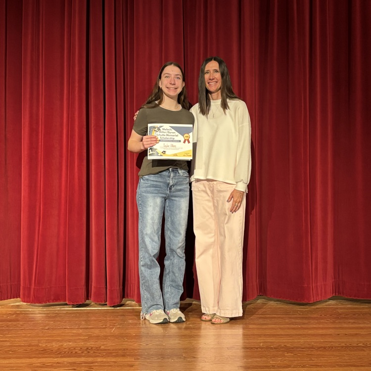 Malachi Miller/Dyron Schutte Memorial Scholarship awarded five seniors using earnings from their lemonade stand. Taylor Ellenz 1st place-$900, Jaycie Earl 2nd place-$550, Mary Carlin, Annie Kendig, Ashlyn Schultze $150 each.