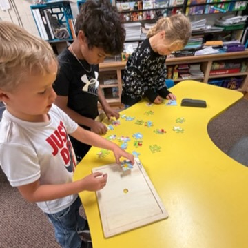 Please post  Preschool got to visit Kindergarten!  