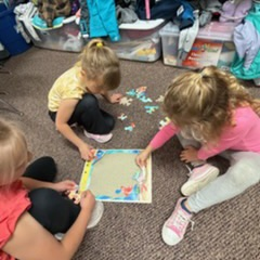 Please post  Preschool got to visit Kindergarten!  