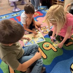 Please post  Preschool got to visit Kindergarten!  