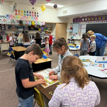 Please post  Preschool got to visit Kindergarten!  