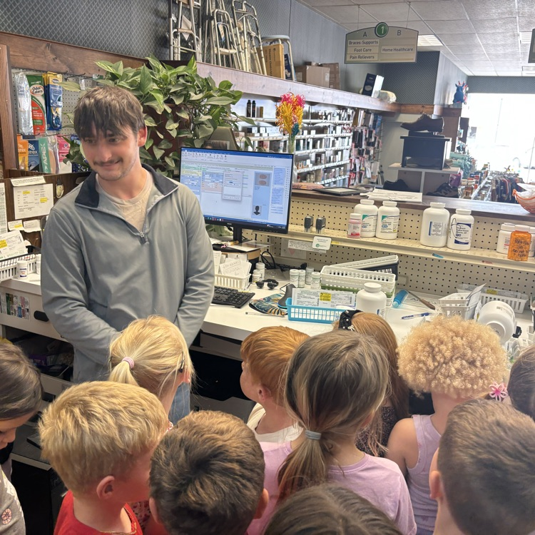 First grade enjoyed trips to the pharmacy and salon today!!