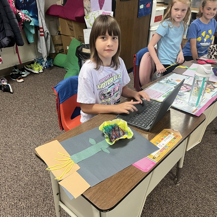 2nd grade kaser making flower models