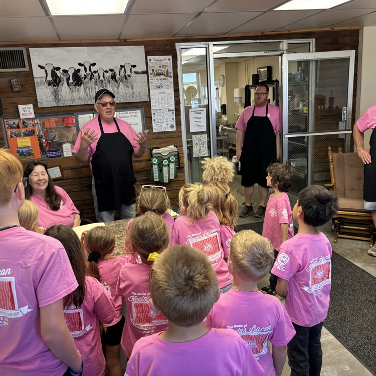 First Grade enjoyed the morning at K&W Meat Processing. We enjoyed our tour and appreciate the shirts and lunch they provided!
