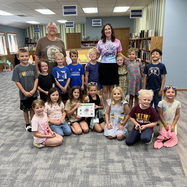 The book tour continues!! Ms Stout’s class took “Super Agnes Goes to School” to the public library. Be sure and check out the whole series there!!!