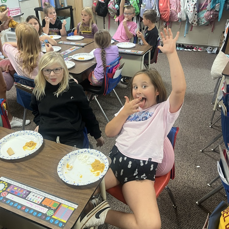 Both second grades enjoyed ag in the classroom activity, pumpkin pie in a bag!  