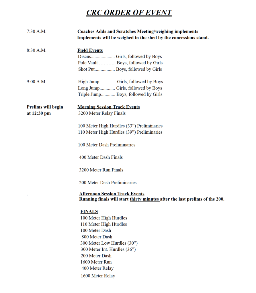 Schedule