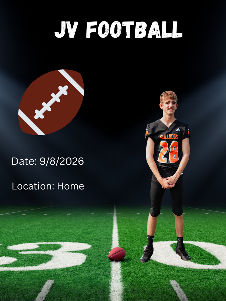 JV Football game at Home on Tuesday