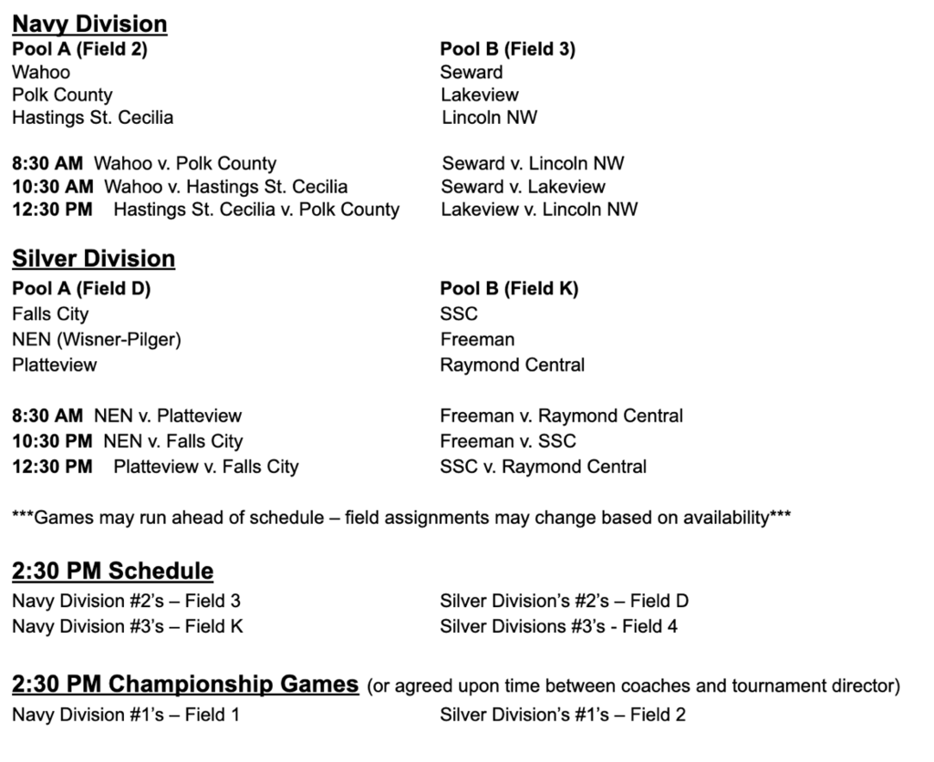 Softball Bracket