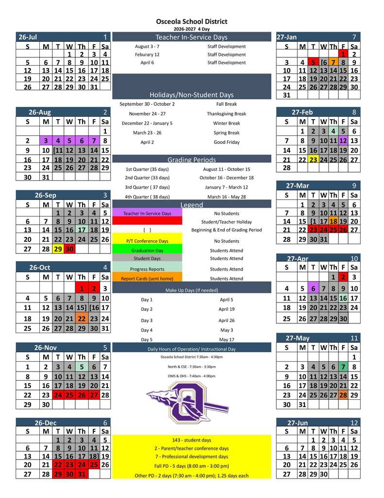 26/27 School Calendar