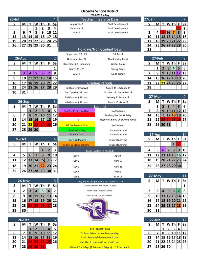 2026-2027 Calendar