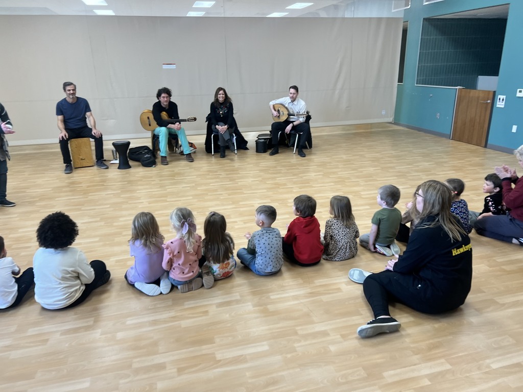 students enjoying the world fest performance