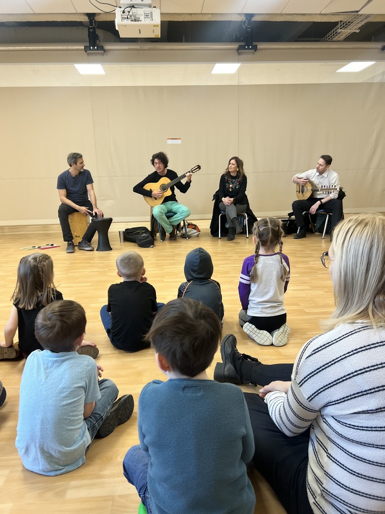 students enjoying the world fest performance
