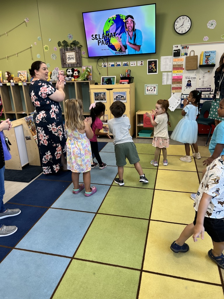 Preschool students enjoying their first day of school. 