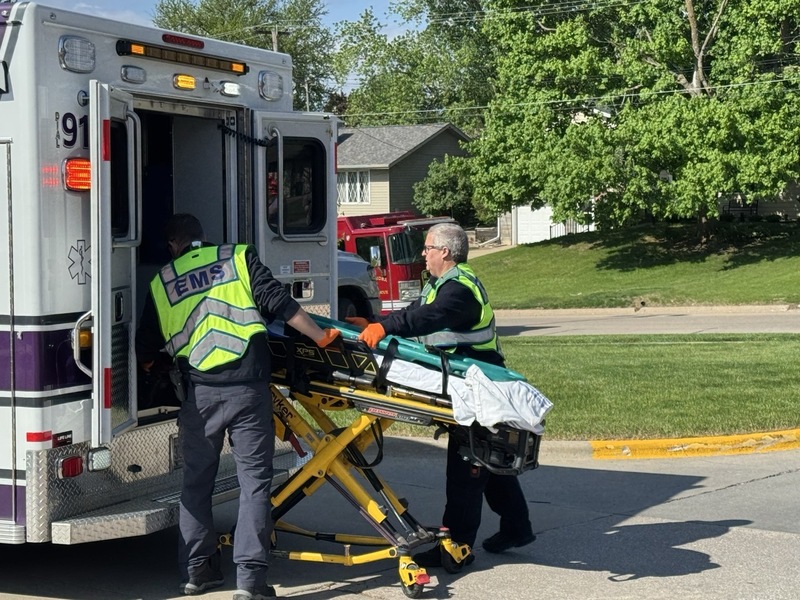 Oskaloosa High School mock car wreck simulation