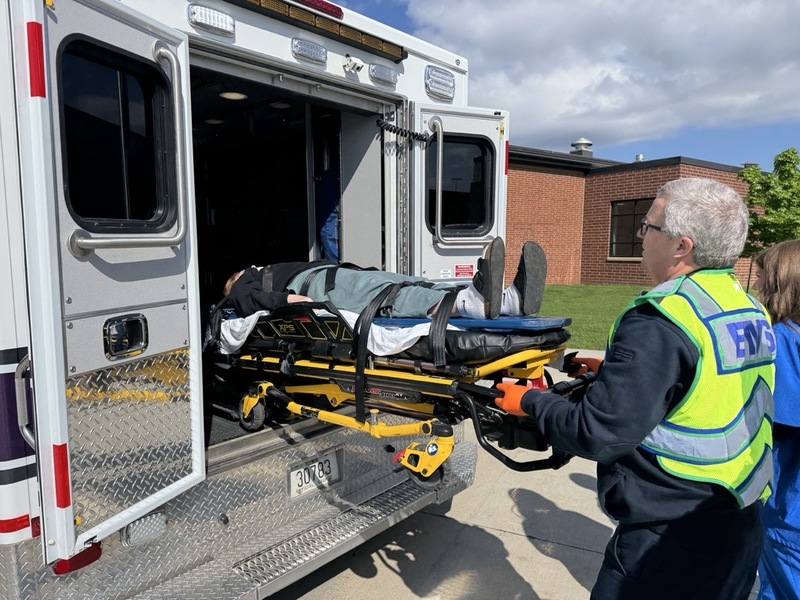 Oskaloosa High School mock car wreck simulation