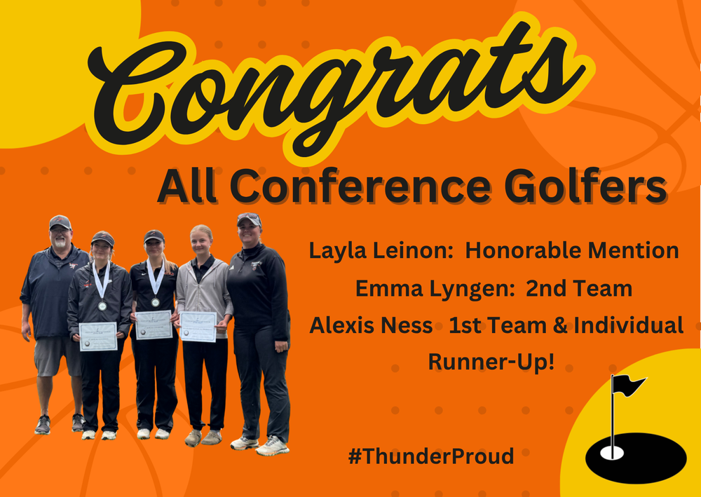 All Conference Golfers  Individual winners with coaches