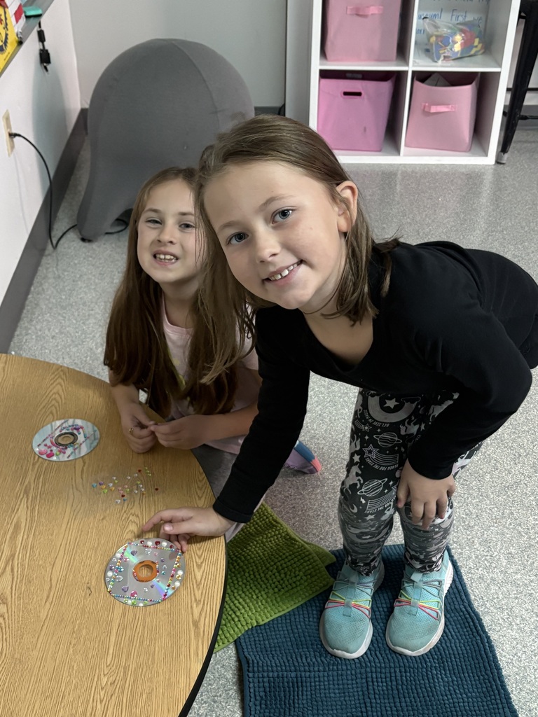 Students with lights