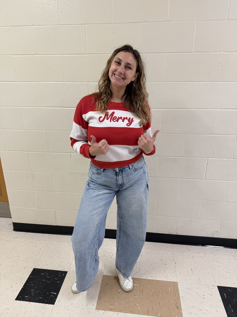 teachers wearing red and white stripes