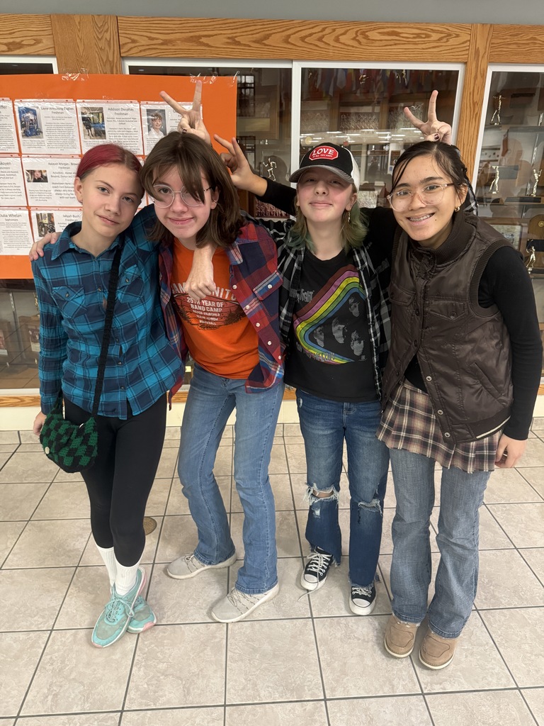 students wearing flannel