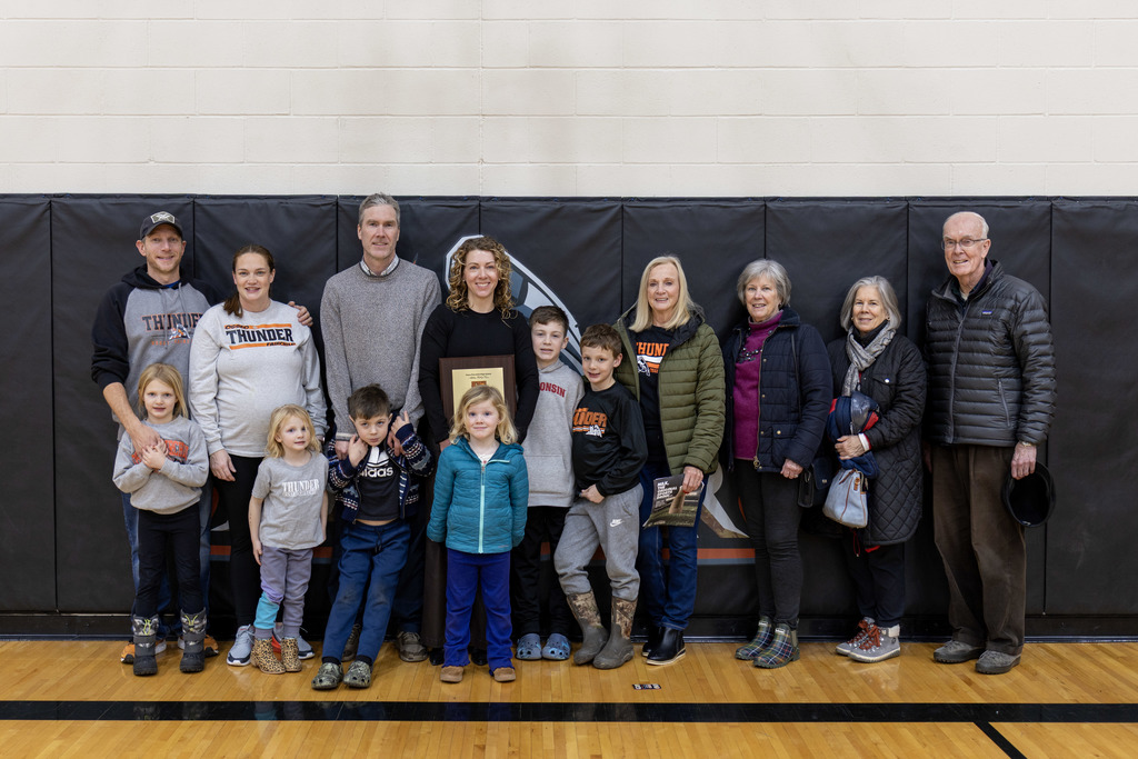 Family photo athletic hall of fame inductee