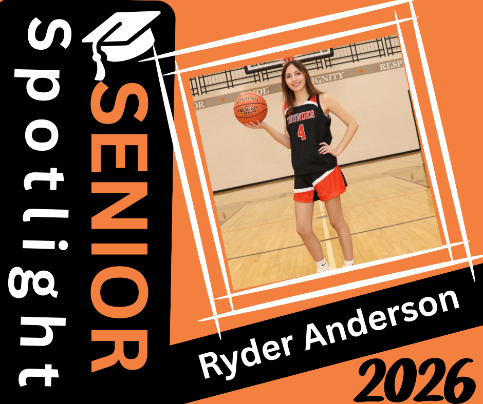 Ryder Anderson Senior Picture holding basketball
