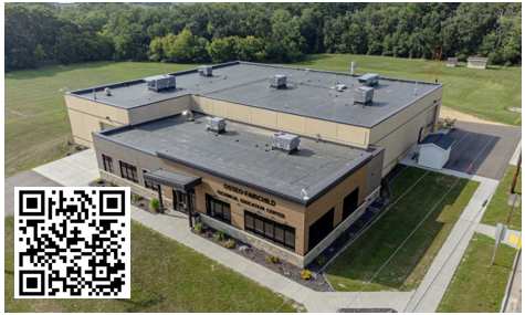 tech ed building with qr code