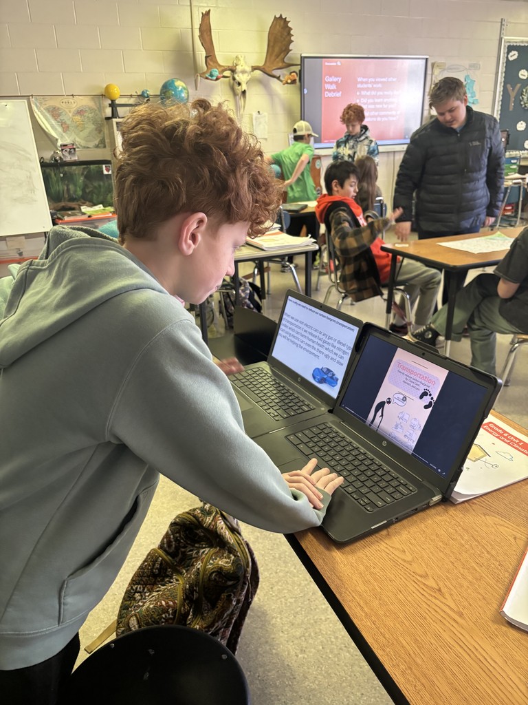 students working in classroom