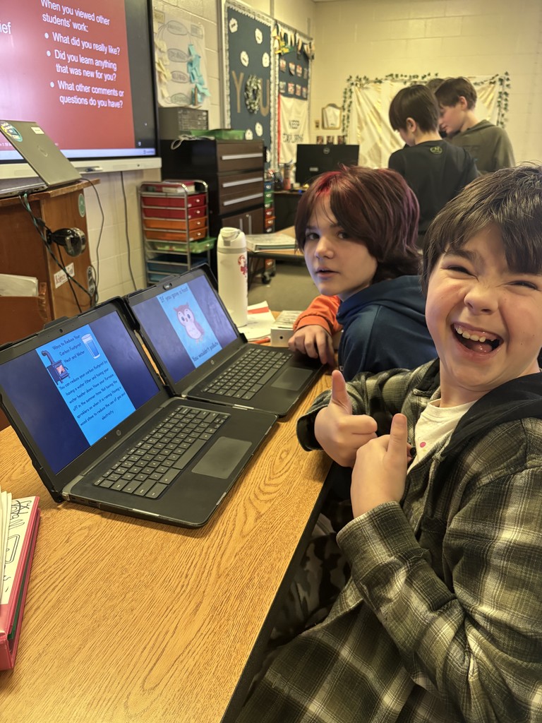 students working in classroom