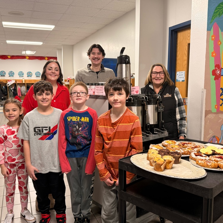 students delivering coffee to staff