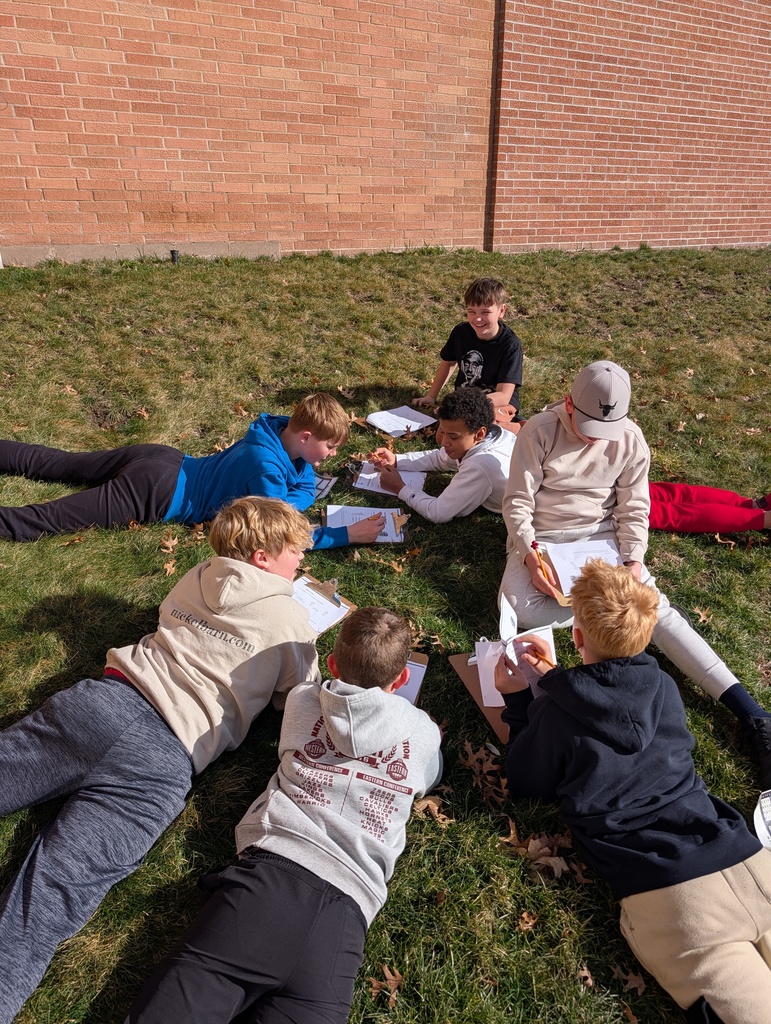 students working outside