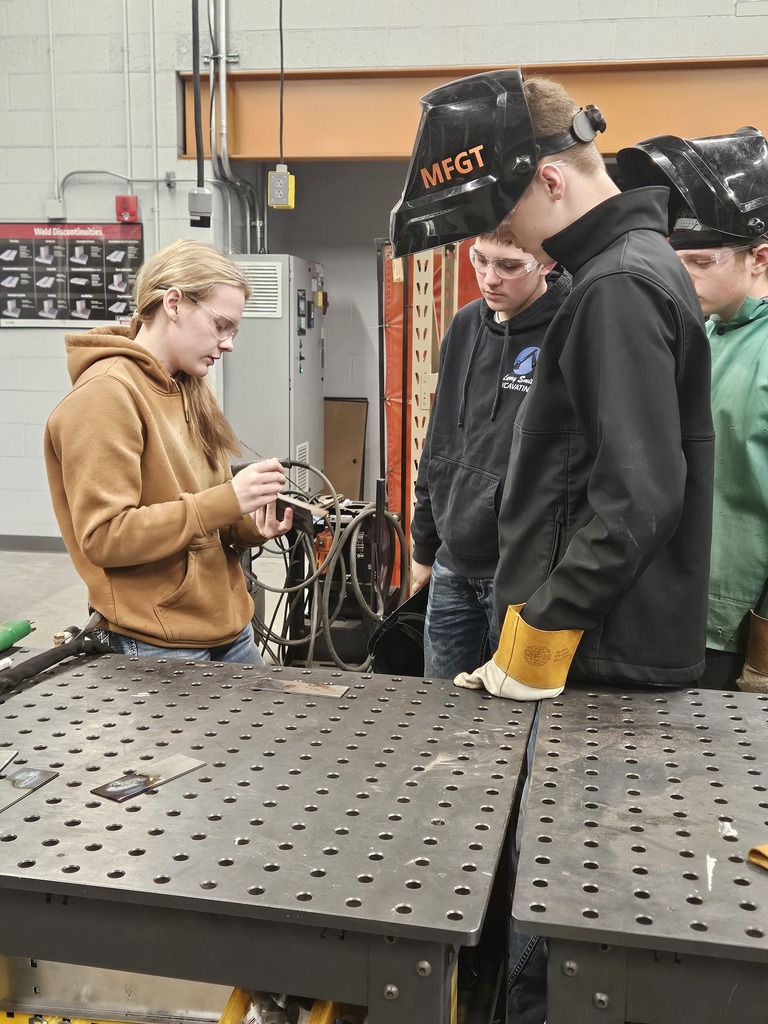 Paige deomonstrating welding