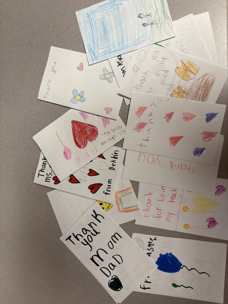 thank you notes made by students