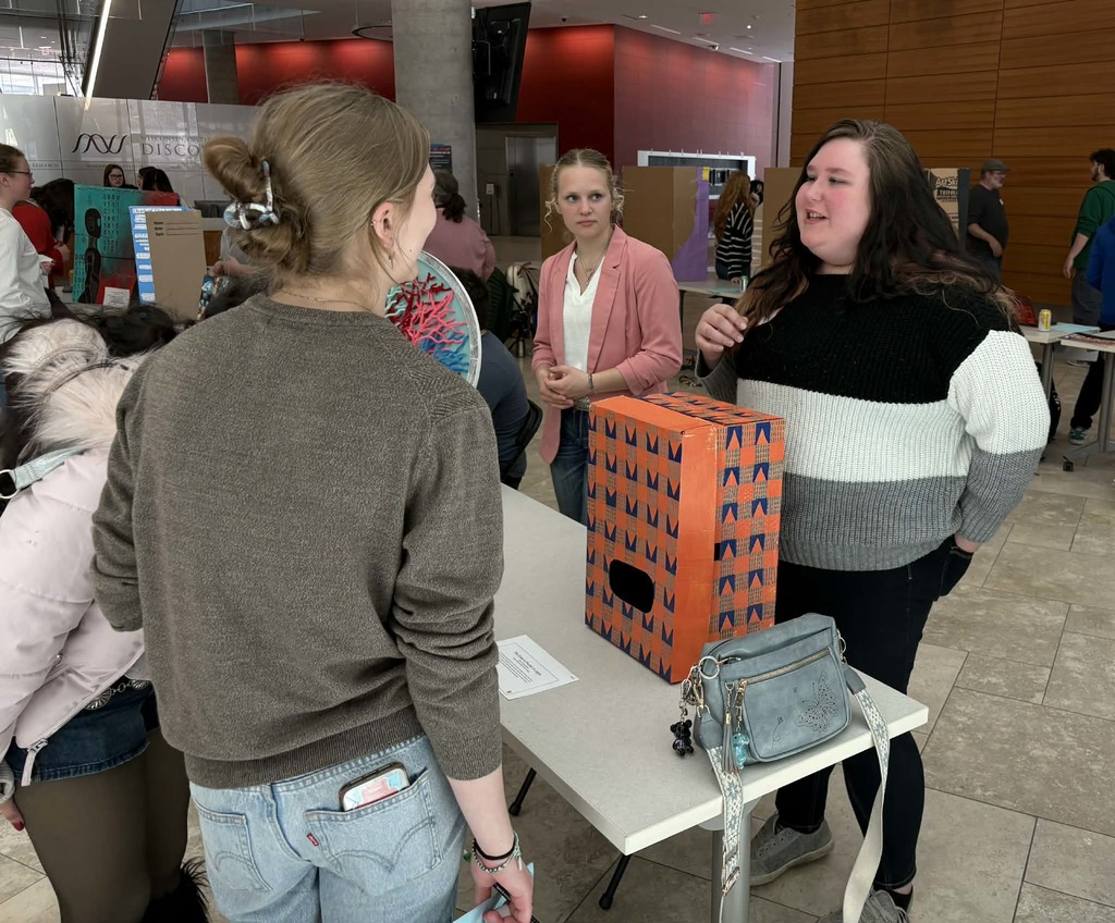 students presenting projects