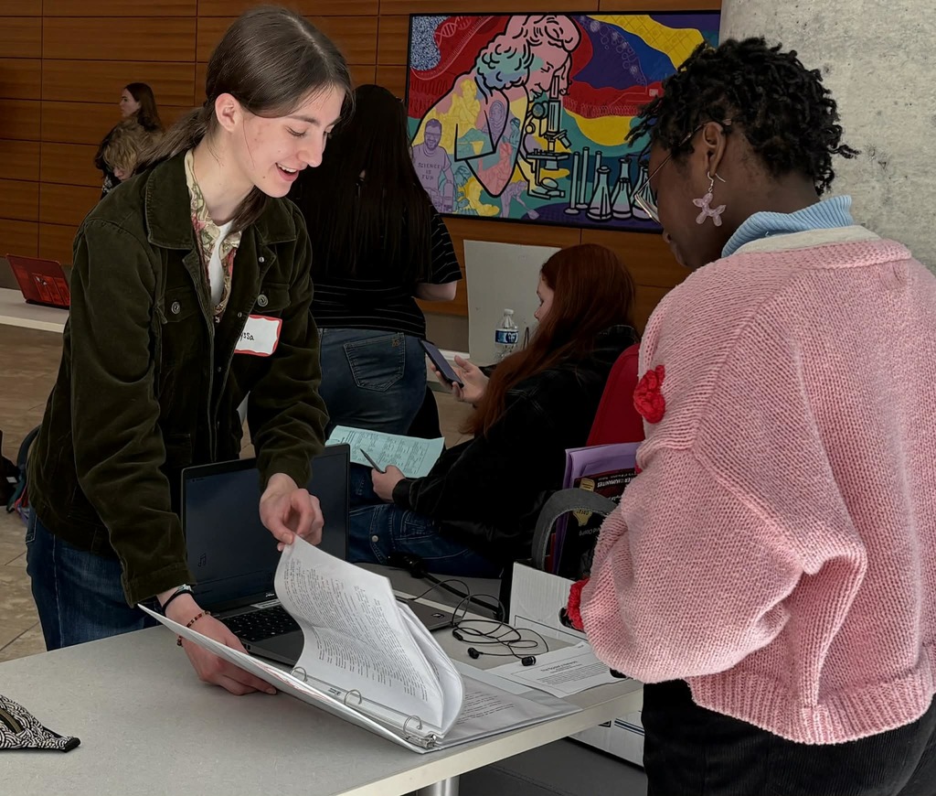 students presenting projects