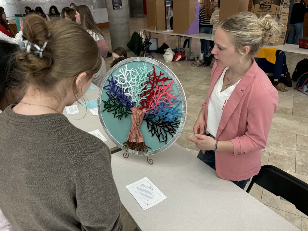 students presenting projects