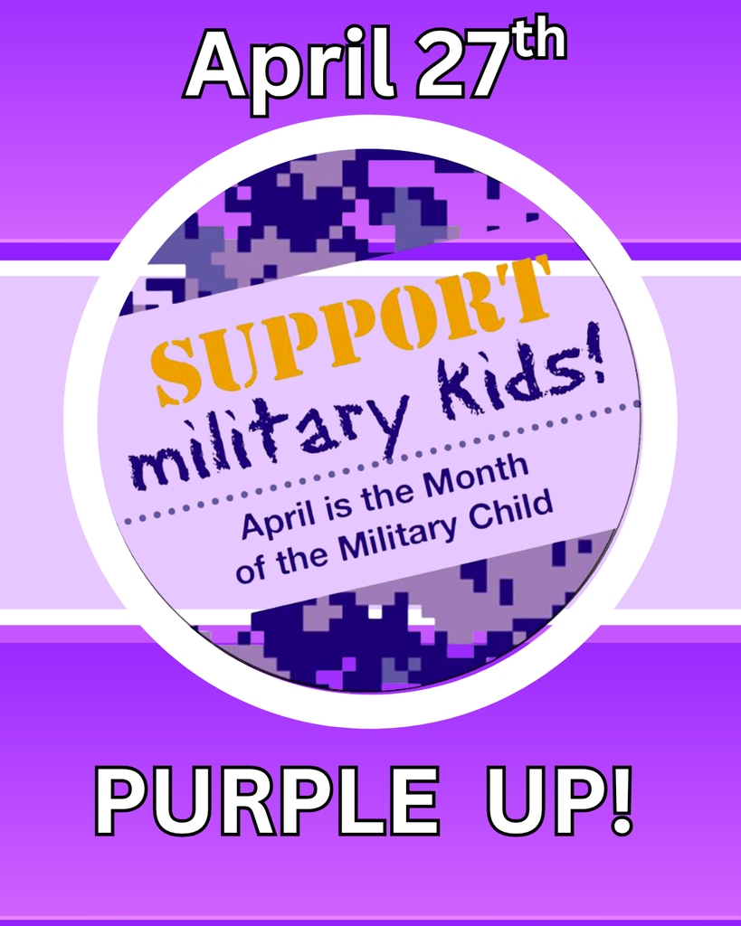 Purple Graphic to honor Military Students