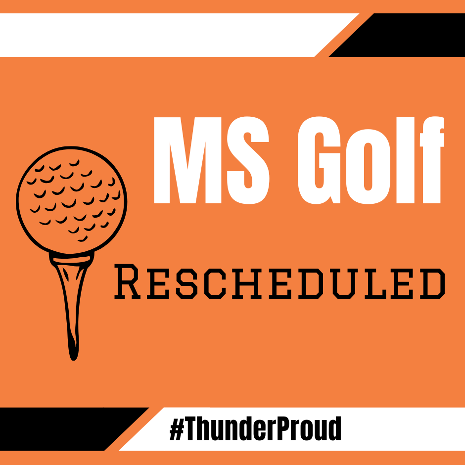 Golf tee graphic Golf Rescheduled