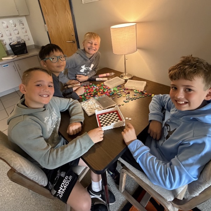 students playing game 