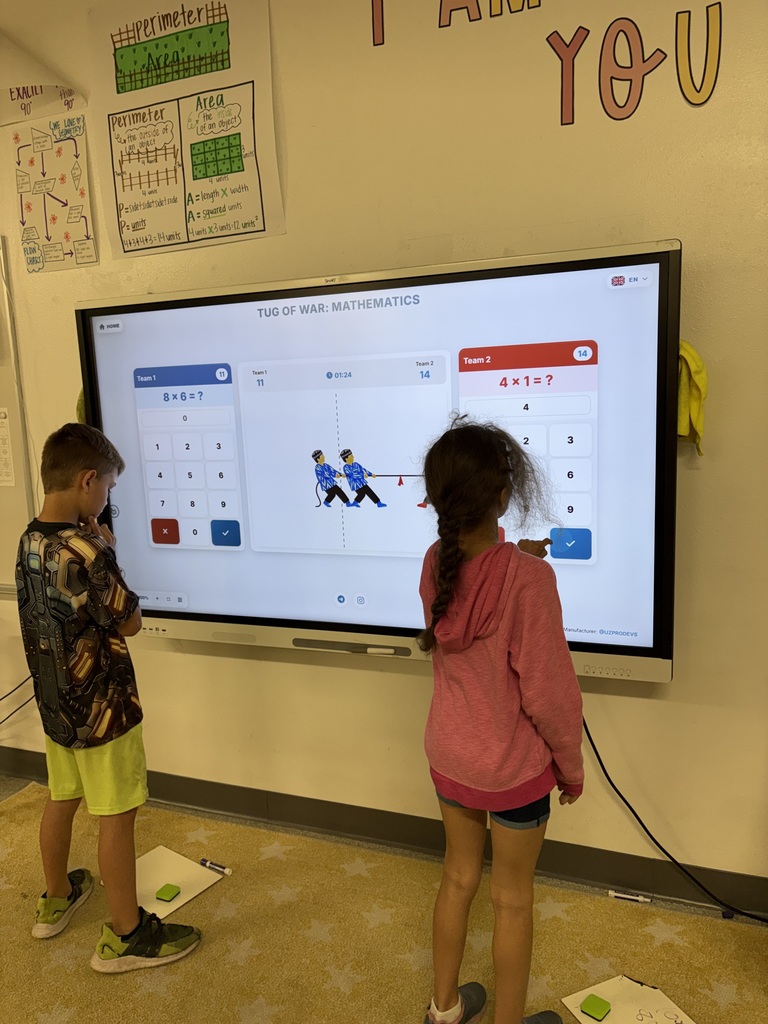 student playing math game
