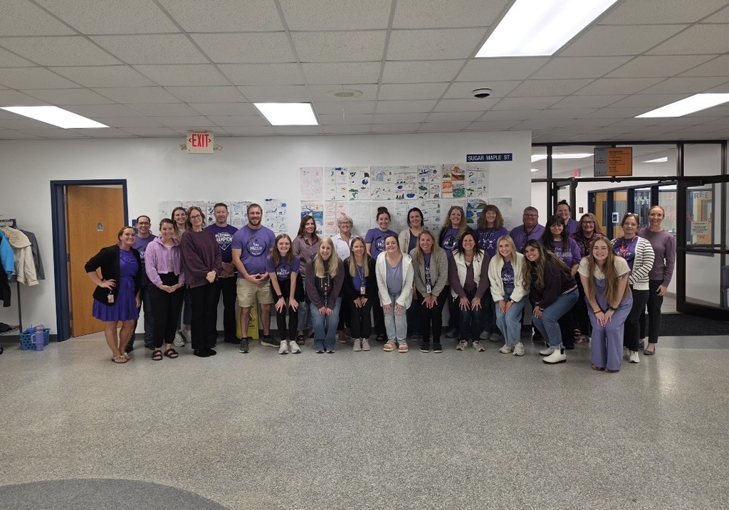 Elementary Staff wearing Purple