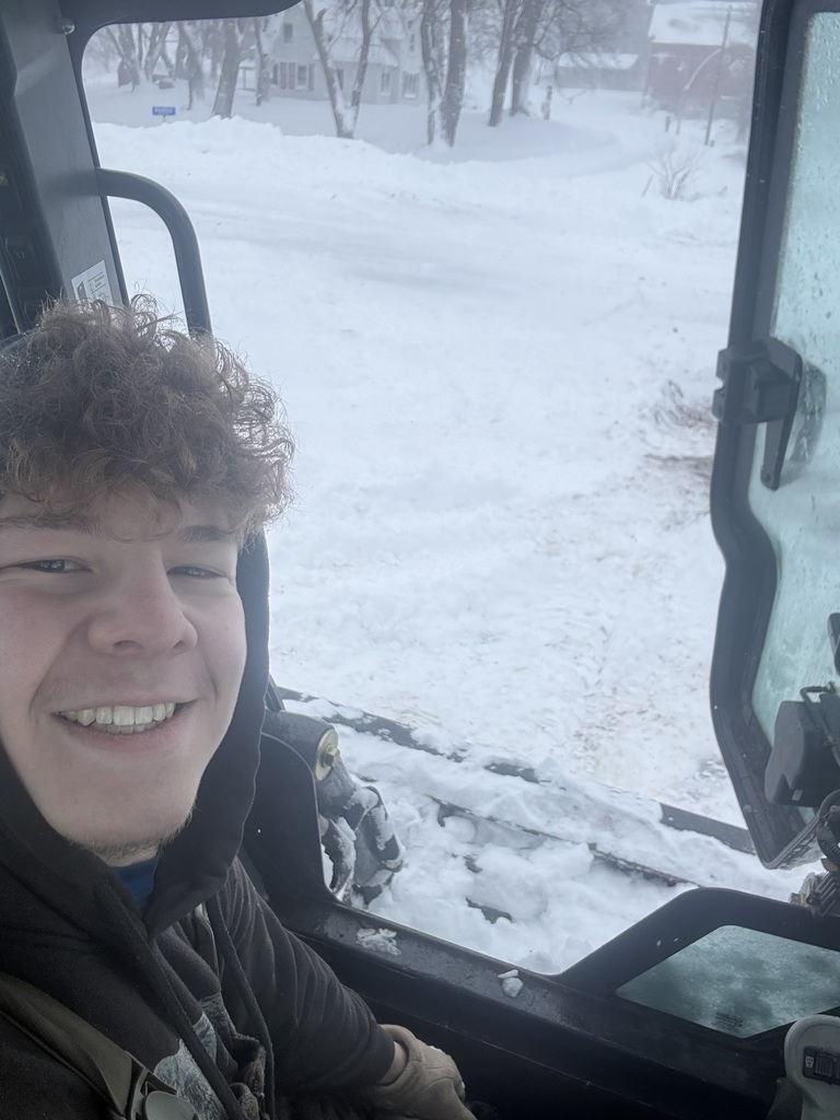 Noah in snowplow