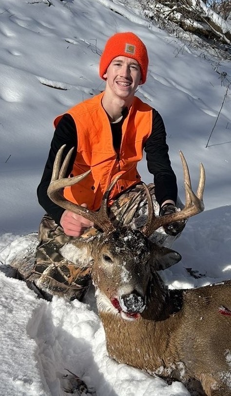 mason with deer 