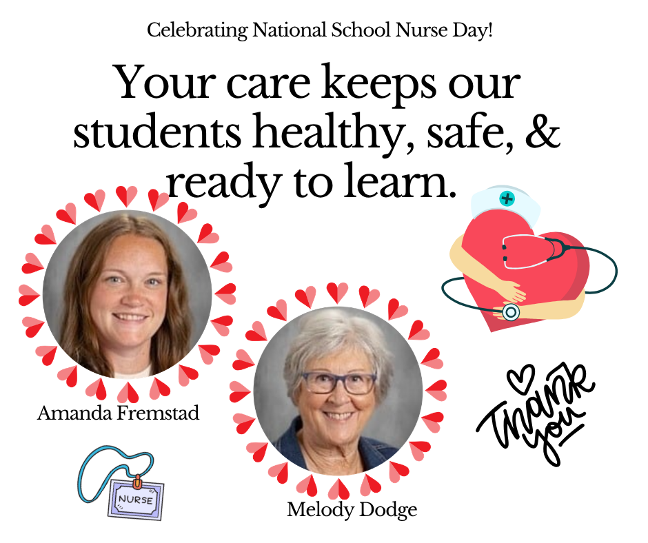 School Nurse Appreciation   Photos of Nurse Fremstad and Nurse Mel