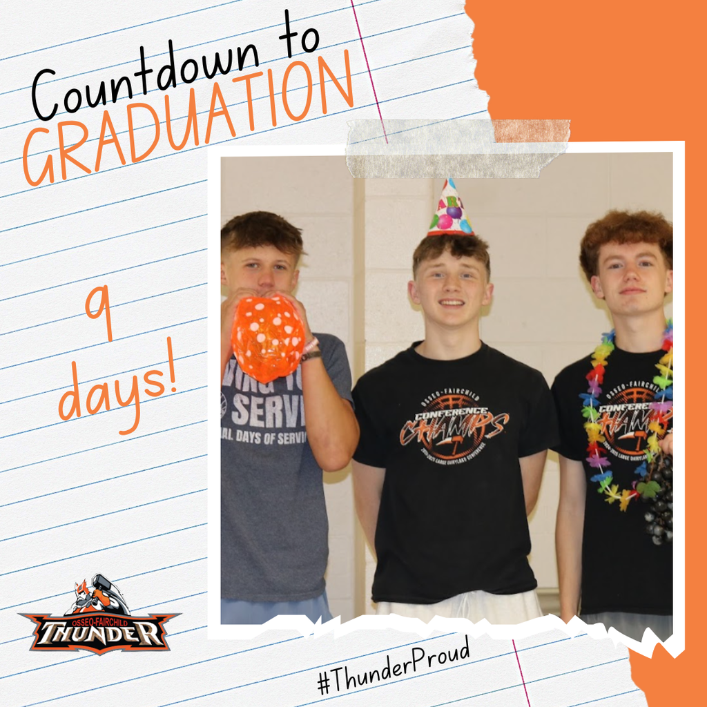 3 seinor boys wearing party hat and inflating a balloon